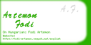 artemon fodi business card